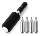 Aplicador Co2 Bomba Encher Pneu Mtb Speed Ciclismo + 5 Refil Preto