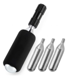 Aplicador Co2 Bomba Encher Pneu Mtb Speed Ciclismo + 4 Refil Preto