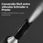 Aplicador Co2 Bomba Encher Pneu Mtb Speed Ciclismo + 2 Refil Preto