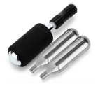 Aplicador Co2 Bomba Encher Pneu Mtb Speed Ciclismo + 3 Refil Preto