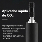 Aplicador Co2 Bomba Encher Pneus Mtb Speed Ciclismo + Refil Preto