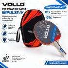 Raquete Tênis De Mesa Impulse Iv Vollo + Raqueteira
