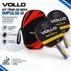2x Raquetes De T&ecirc;nis De Mesa Impulse Ill Vollo + Raqueteir