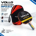 Raquete De Tênis De Mesa Impulse Ill Vollo + Raqueteira