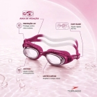 Óculos De Natação Speedo Tornado Antiembaçante + Touca Flat Rosa Cristal